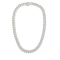 925 Sterling Silver CZ Encrusted Miami Cuban Link 13mm Chain