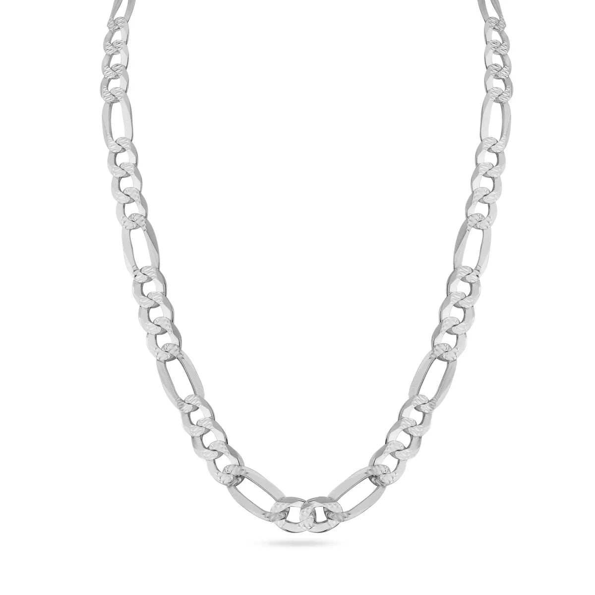 Diamond Cut Figaro Bracelet and Chain 7.8mm