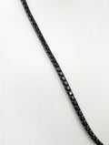 925 Sterling Silver Blk Rhodium Plated Round Blk CZ Tennis Necklace or Bracelet 4mm