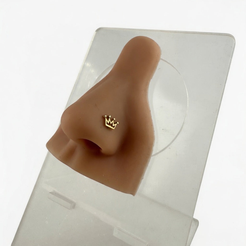 Crown Nose Piercing 14K