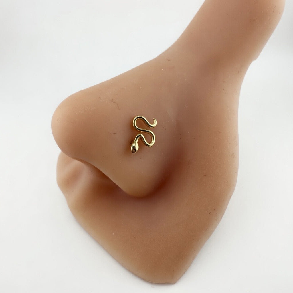 Snake Nose Piercing 14K