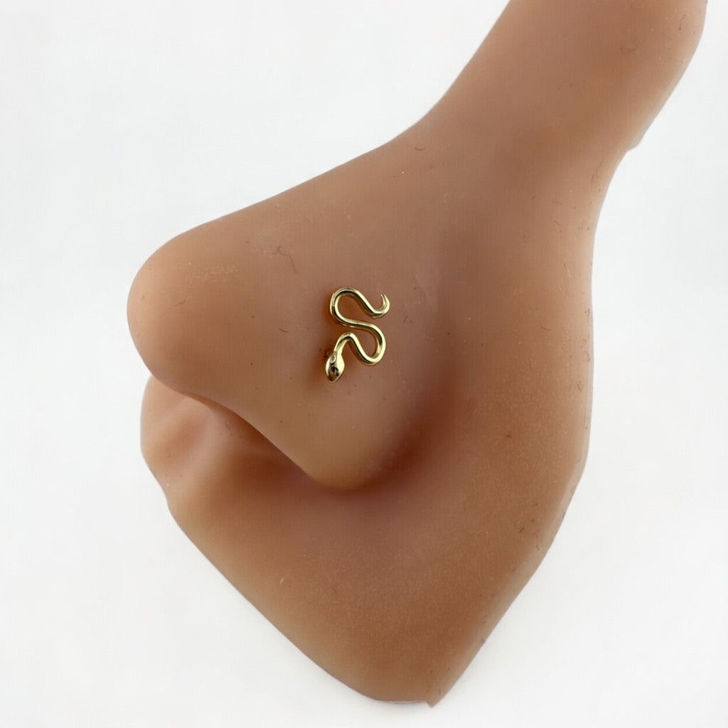 Snake Nose Piercing 14K