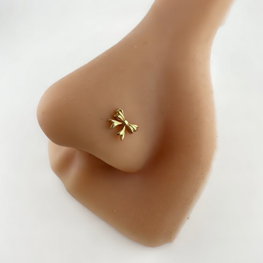 Bow Nose Piercing 14K