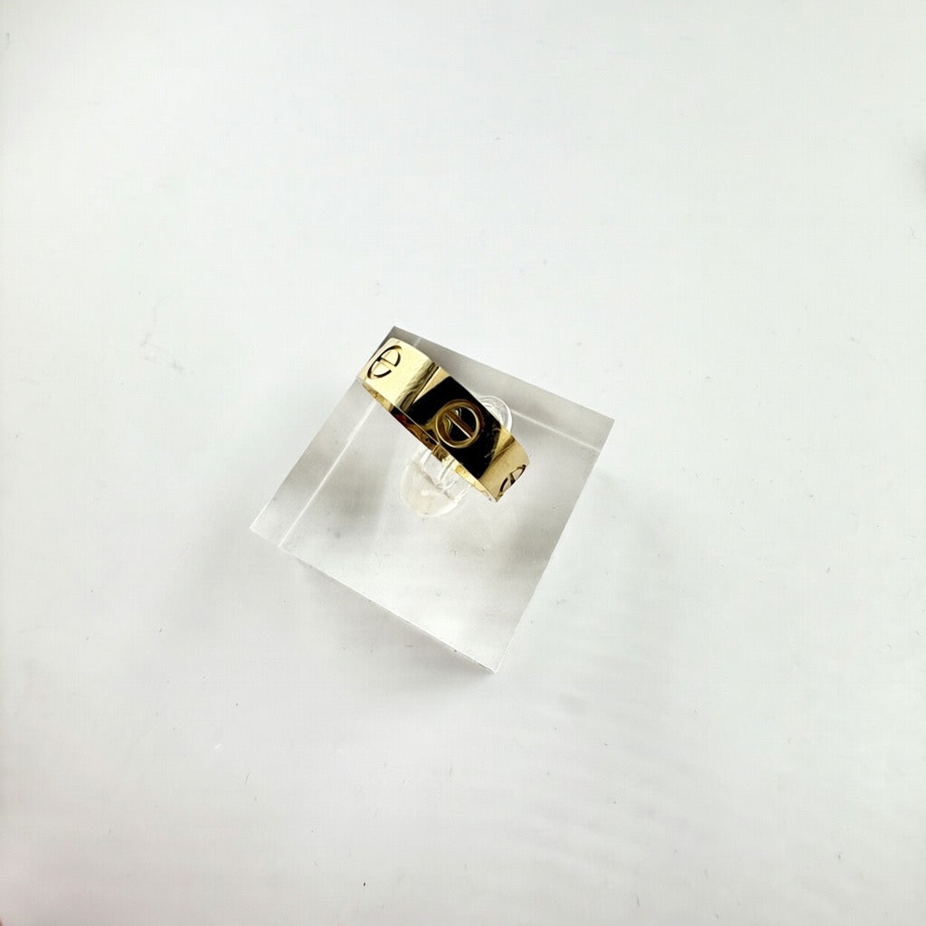 Screw Band Ring 14K Size 9