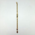 Diamond Cut Curb ID 14K Bracelet 4mm 6'