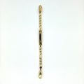 3+1 Figaro Diamond Cut ID 14K Bracelet 4.7mm 5.5'