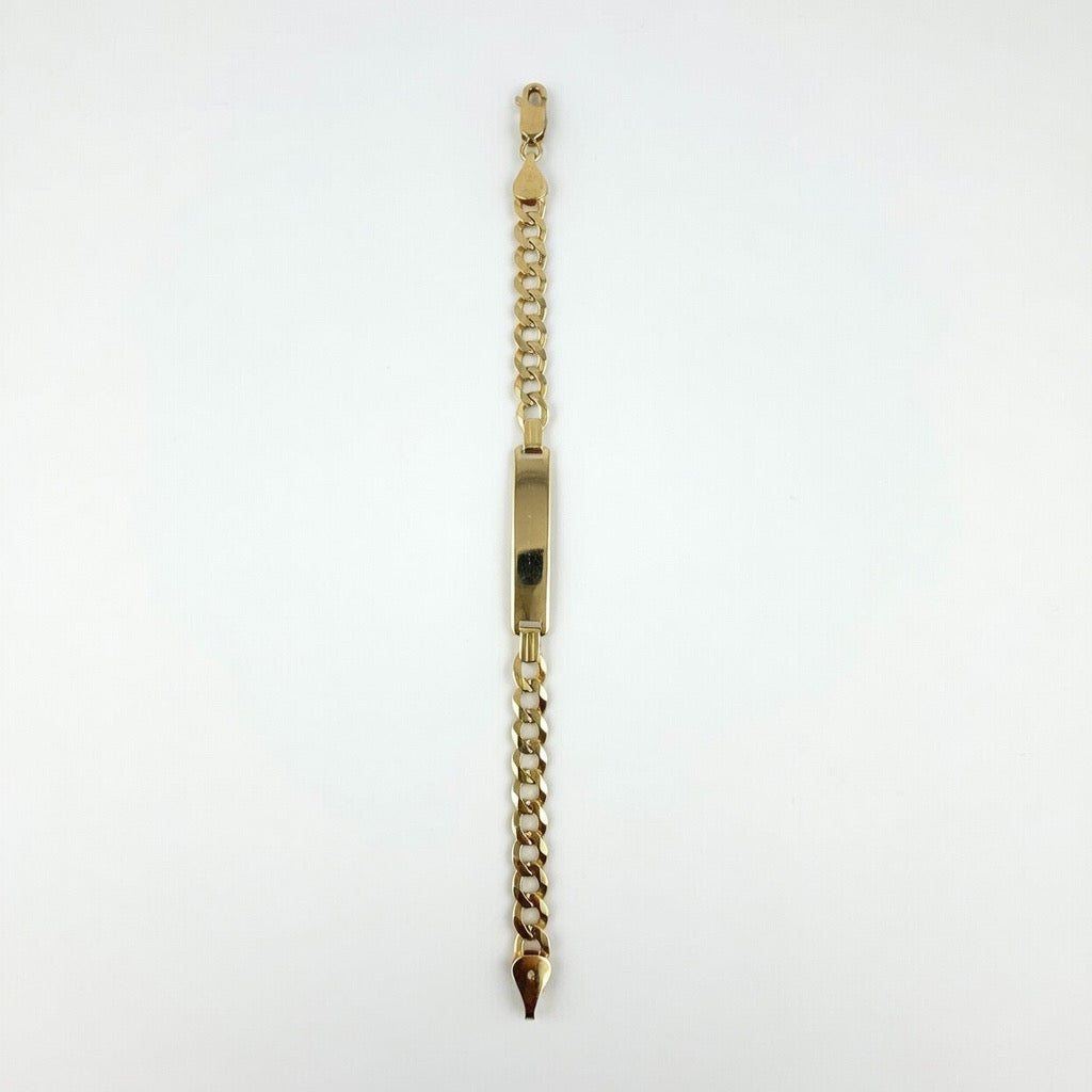 3+1 Figaro Cut ID 14K Bracelet 5.4mm 6'