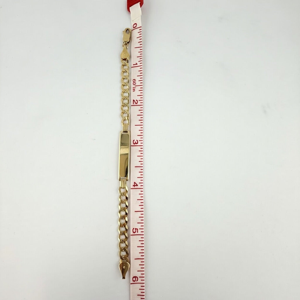 3+1 Figaro Cut ID 14K Bracelet 5.4mm 6'