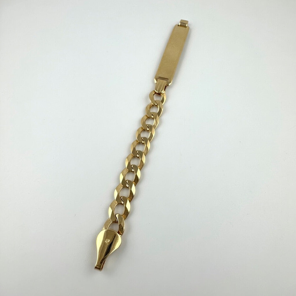 3+1 Figaro Cut ID 14K Bracelet 5.4mm 6'