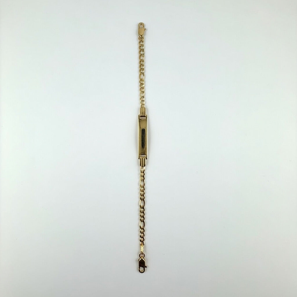 3+1 Figaro 14K Bracelet 2mm 5.5'