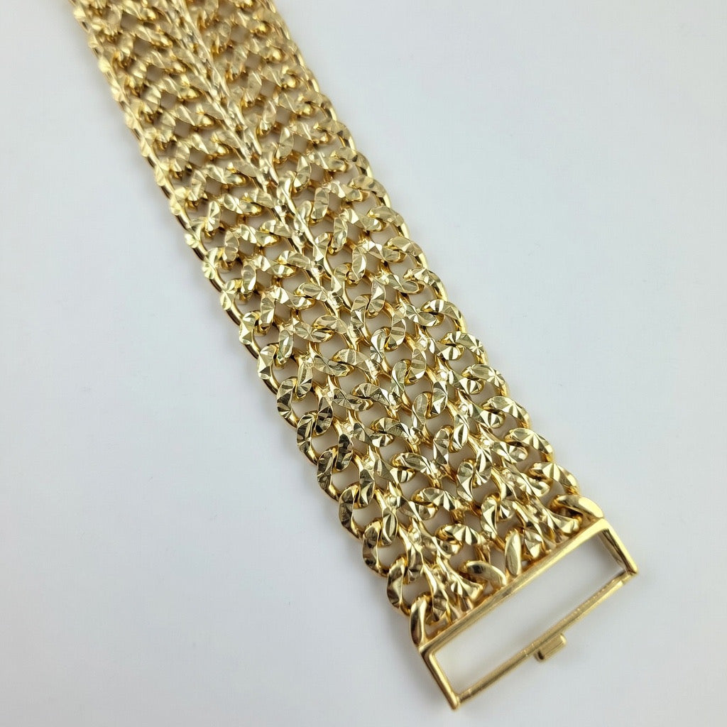 Stacked 4 Curb Bracelet 19mm 8'