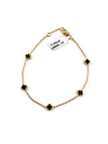 Small Black Clover Bracelet 8'