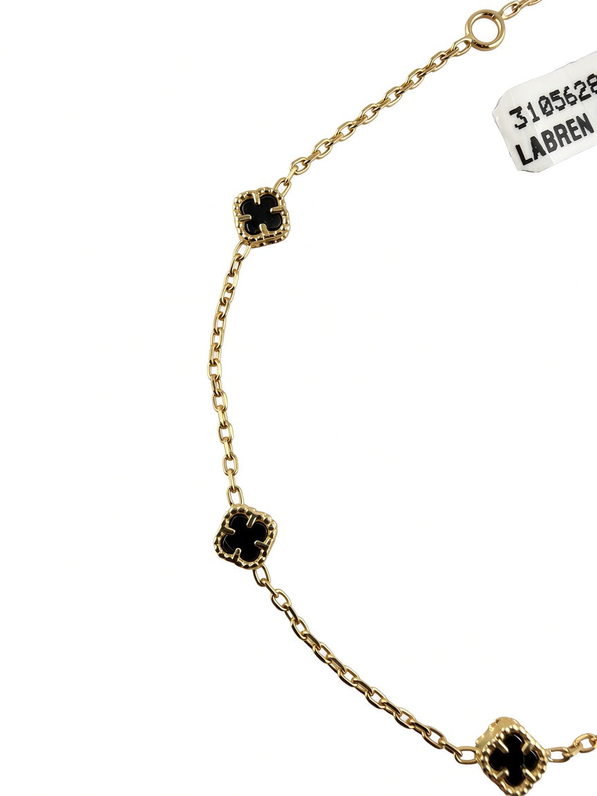 Small Black Clover Bracelet 8'