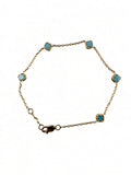 Blue Clover Bracelet 8'