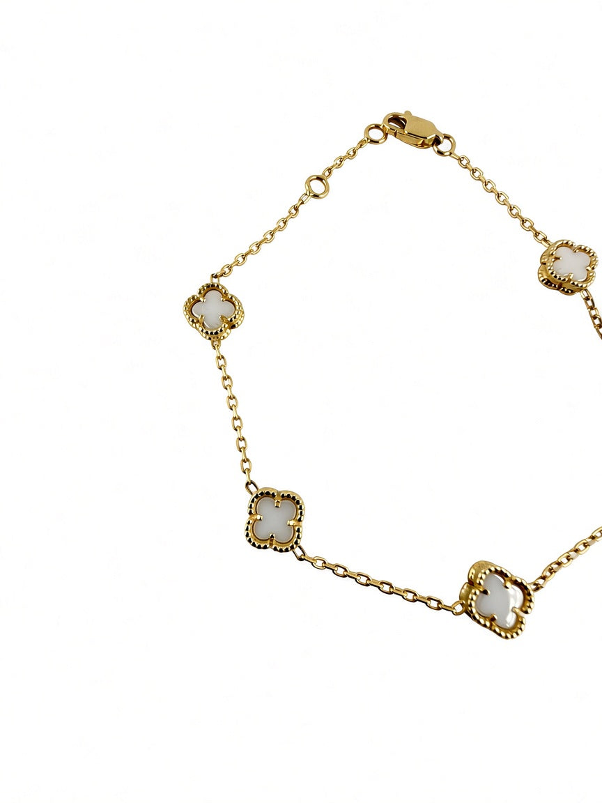 White Clover Bracelet 8'