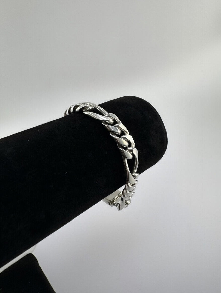 Figaro Bracelet  Sterling Silver