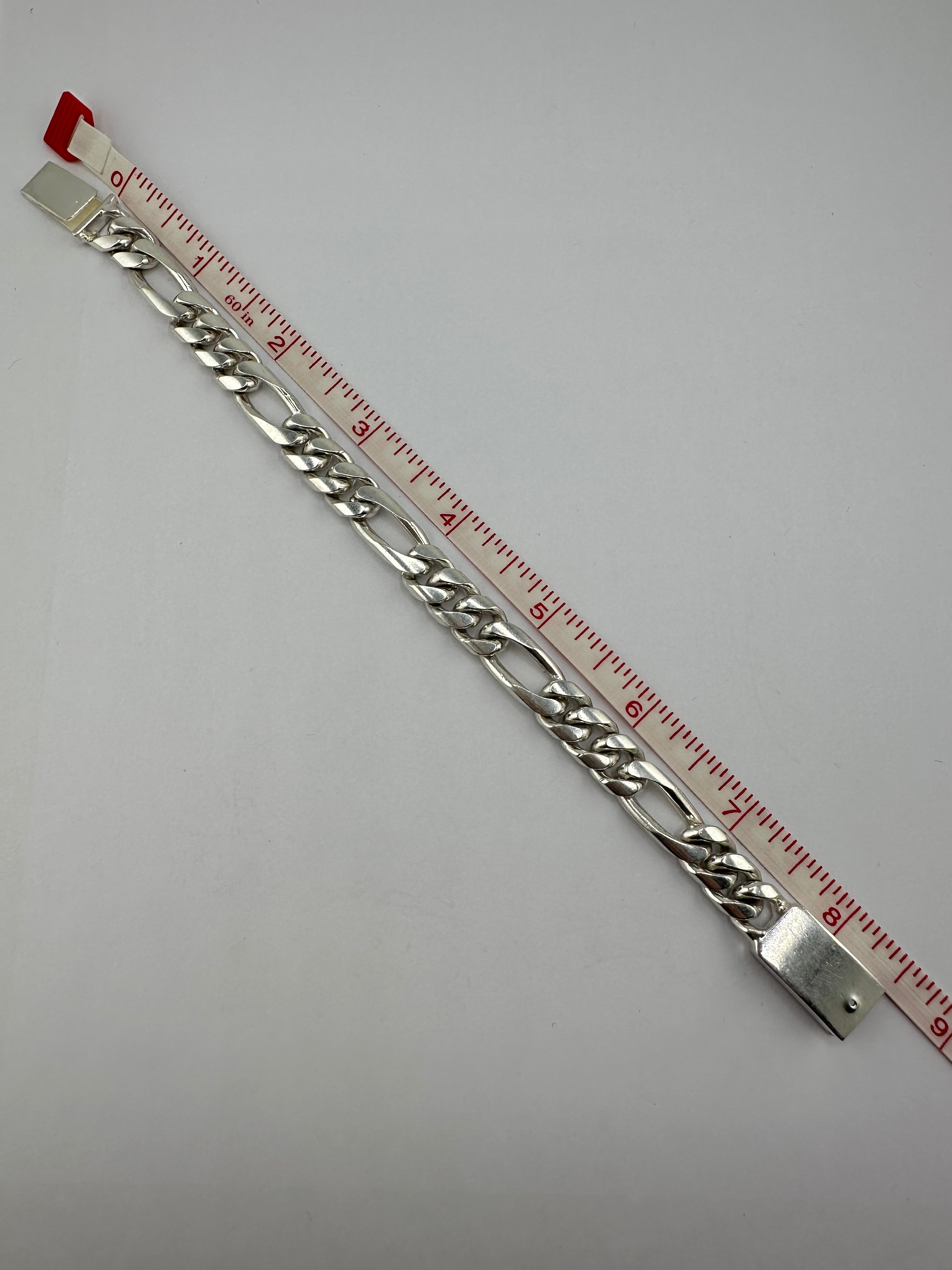 Figaro Bracelet  Sterling Silver
