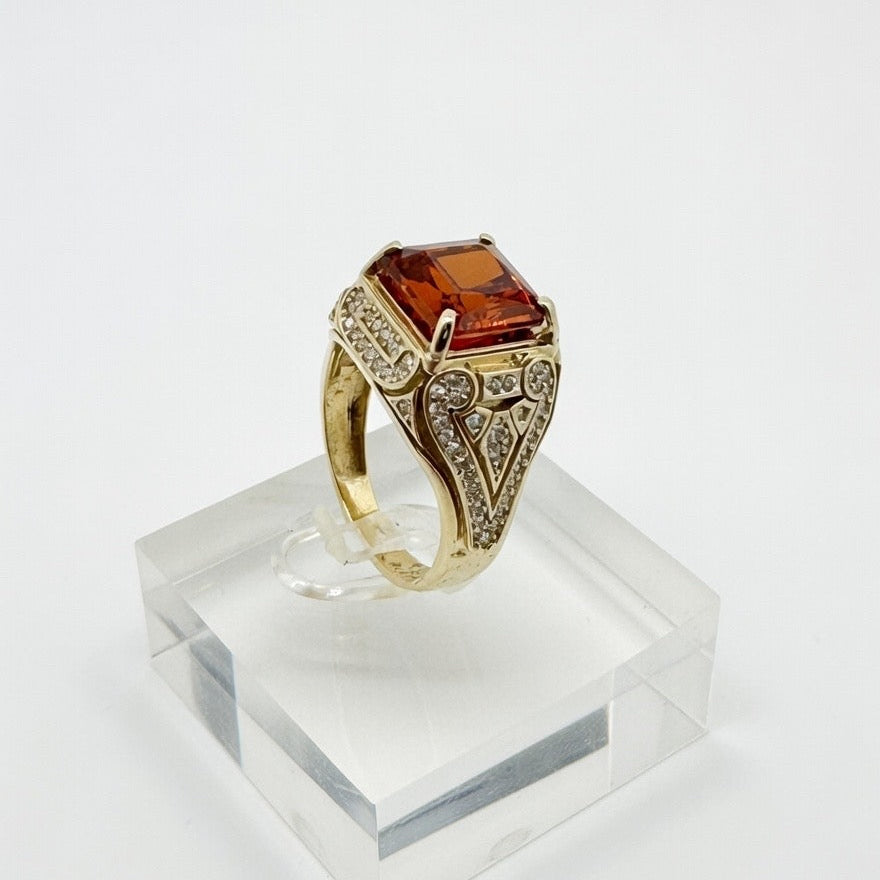 Red ruby mens ring size 8.5
