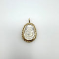 Opal Buddha Solid Rope Bezel 14K Gold