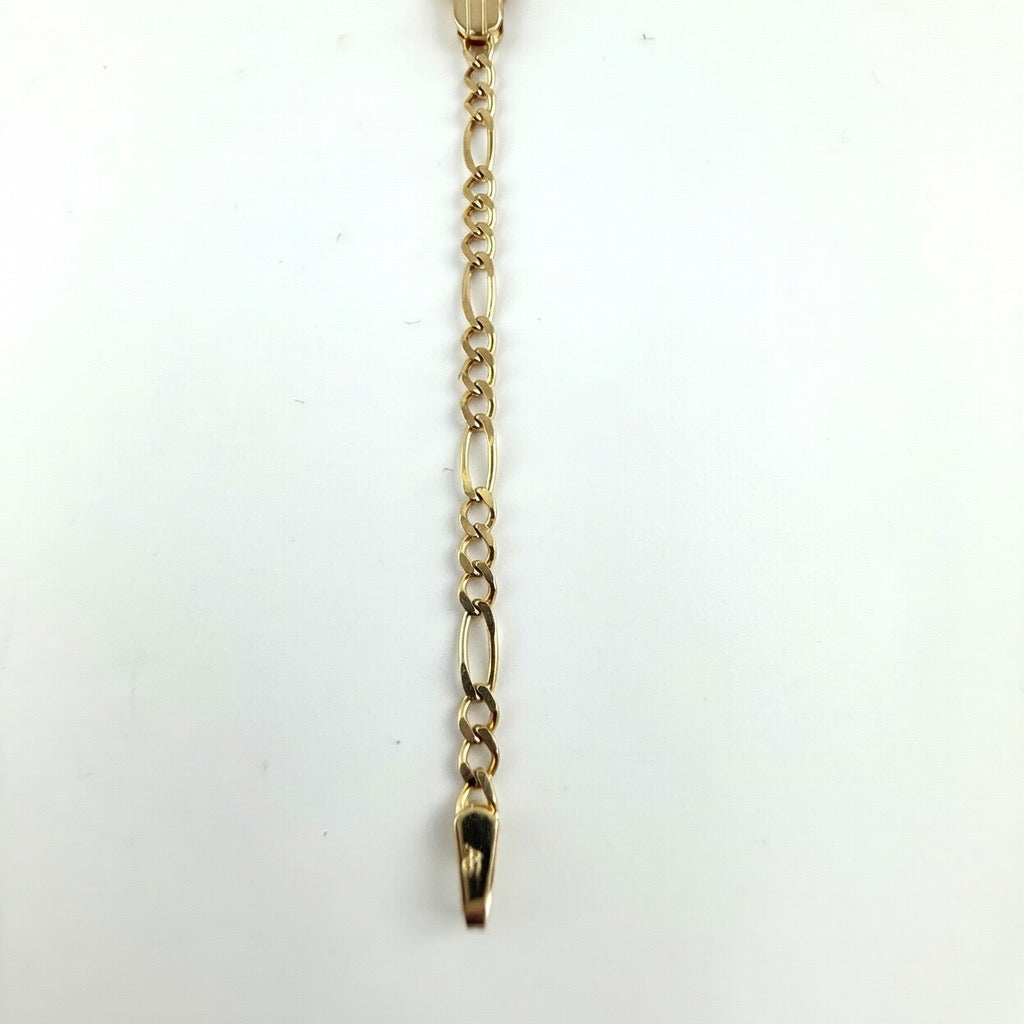 3+1 Figaro 14K Bracelet 2mm 5.5'