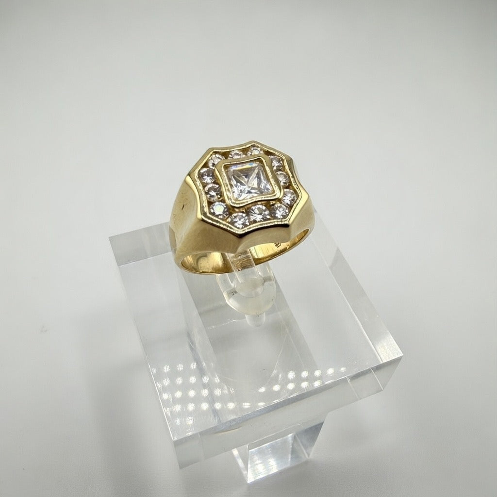 Men Ring Clear CZ size 9.5