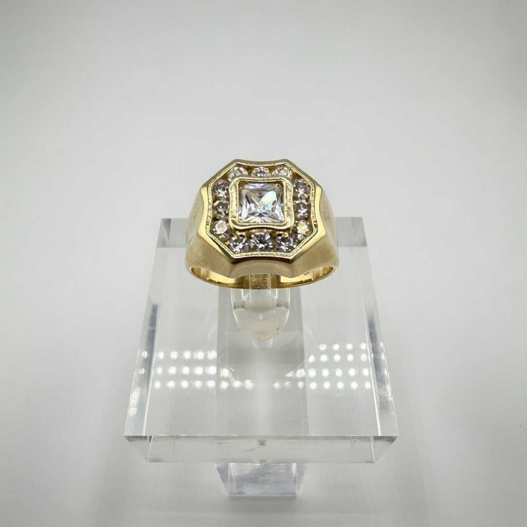 Men Ring Clear CZ size 9.5