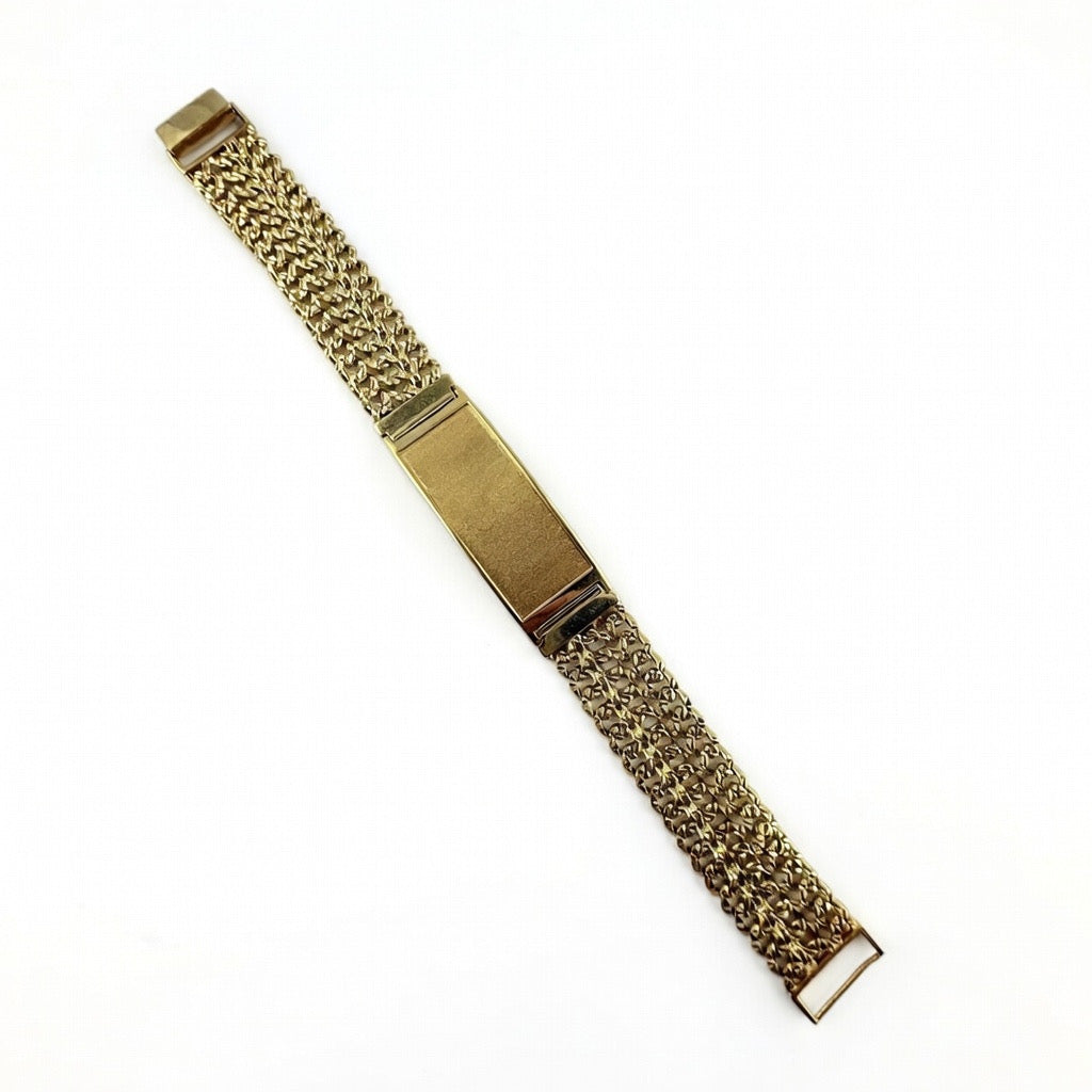 Stacked 3 Curb Bracelet 14mm 6.5'