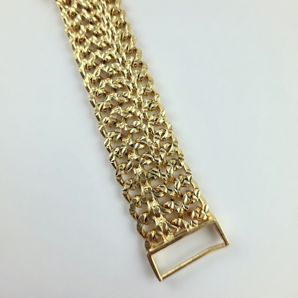 Stacked 3 Curb Bracelet 14mm 6.5'