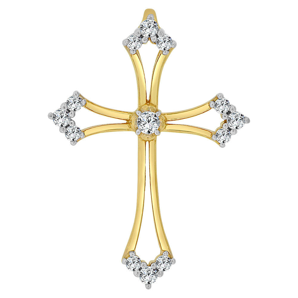 14K Gold Cross Pendant