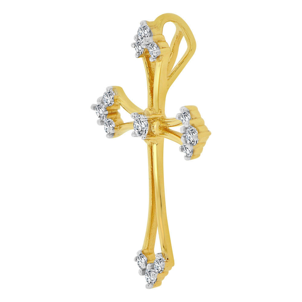 14K Gold Cross Pendant