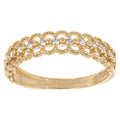 Double Links CZ Yellow Gold 14k