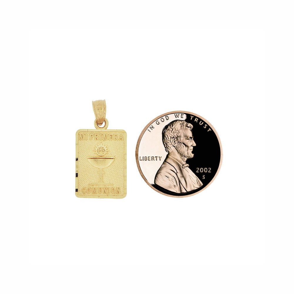 Mi Primera Comunion Pendant 11mm Yellow Gold 14k