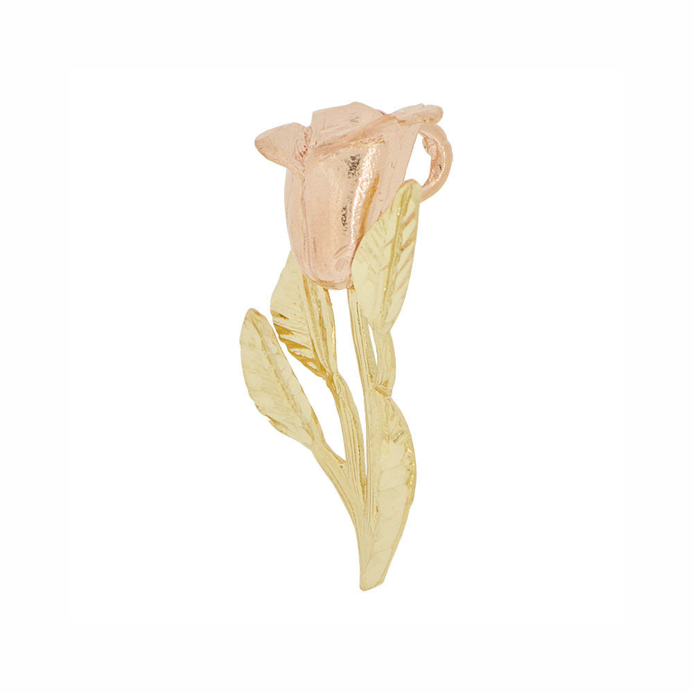 Rose Flower Pendant Yellow and Rose Gold 14k