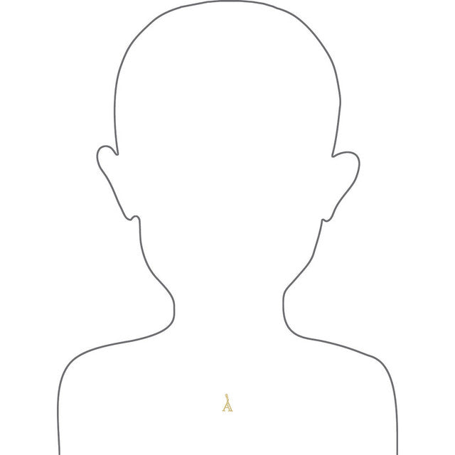 Initial Capital Letter A Pendant CZ 11mm Yellow Gold 14k