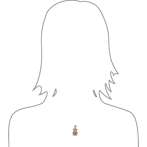 14K Gold Teddy Bear Pendent