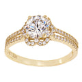 Lady Engagement Ring CZ 14k