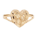 Heart Nugget Lady Ring Yellow Gold 14k