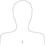 Cross Pendant CZ Yellow 14k