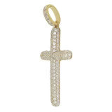 Cross Pendant CZ Yellow 14k