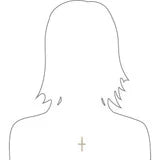 Cross Pendant CZ Yellow 14k