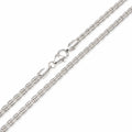 925 Sterling Silver Ice Link 4 Sided Diamond Cut 3.6mm Chain or Bracelet