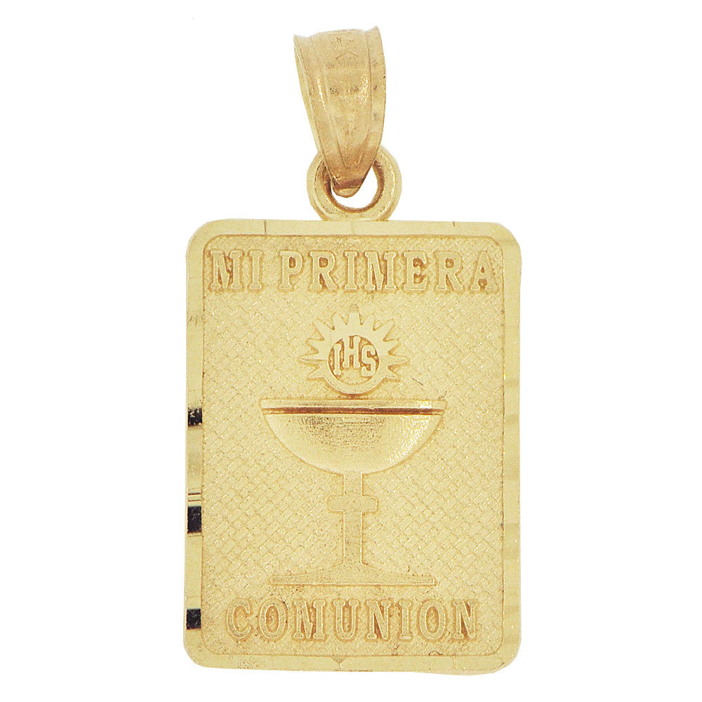 Mi Primera Comunion Pendant 11mm Yellow Gold 14k