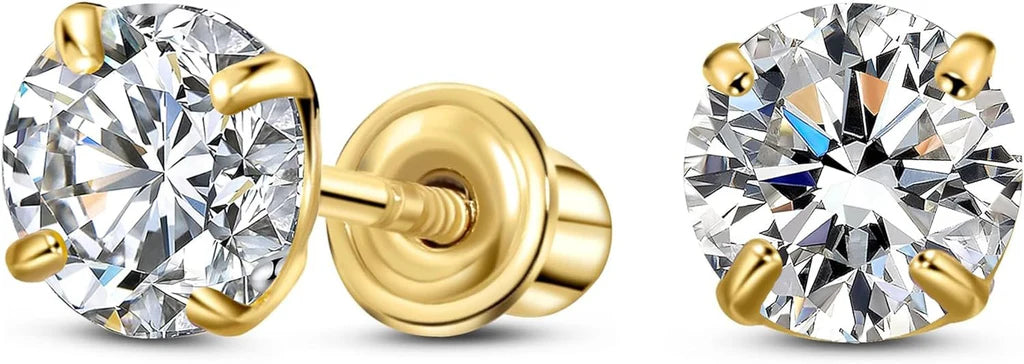 5mm Stud Earring 14k gold