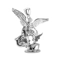 Black Rhodium 925 Sterling Silver Saint Michael Archangel Small Pendant