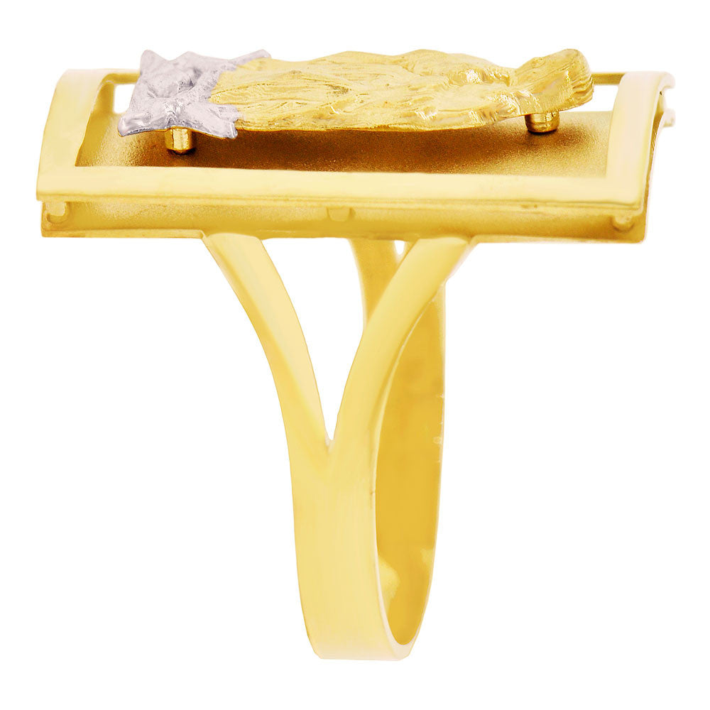 Guadalupe Rectangular Lady Ring Yellow Gold 14k