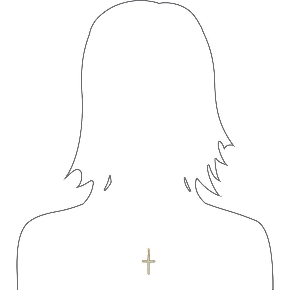 14K Gold Cross Pendent