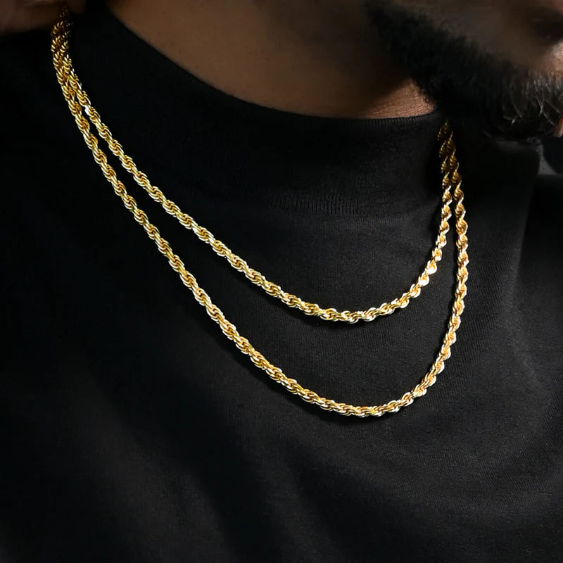 ROPE HOLLOW Yellow Gold Chains 14k 6mm