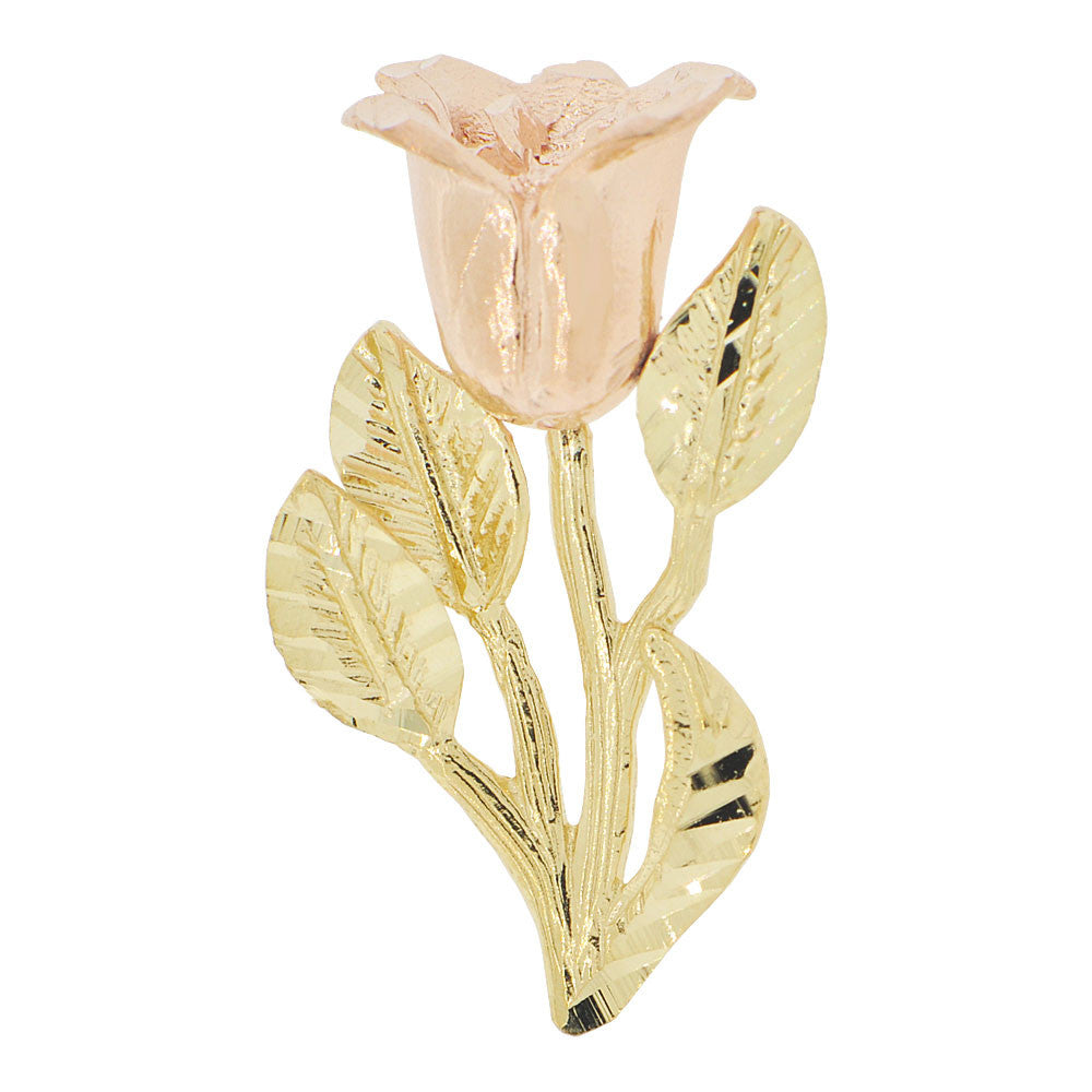 Rose Flower Pendant Yellow and Rose Gold 14k